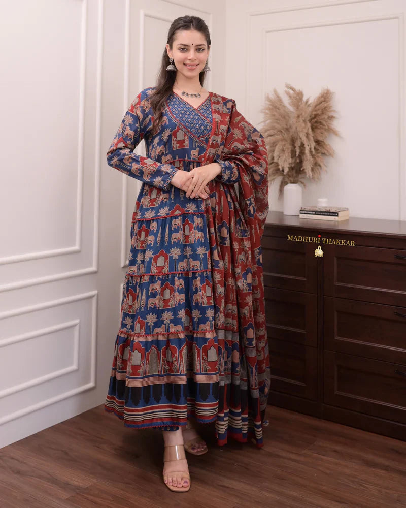 Marron Noor Dress Anarkali Suit Set